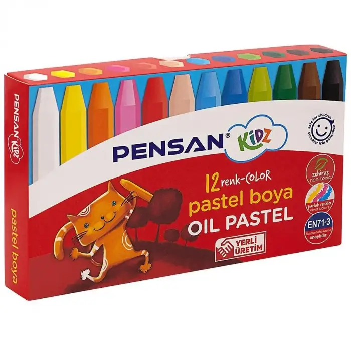 Pensan Kidz 12 Renk pastel boya