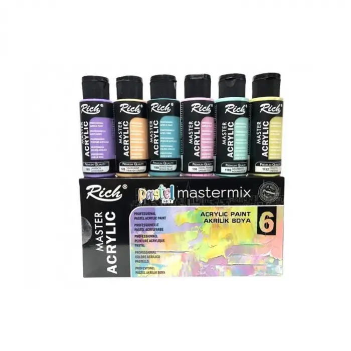 Rich MasterMix 60ml Pastel Akrilik Set 6 Lı