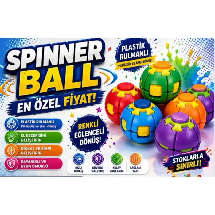 Spin Ball Rulmanlı Lastiksiz Stres Çarkı
