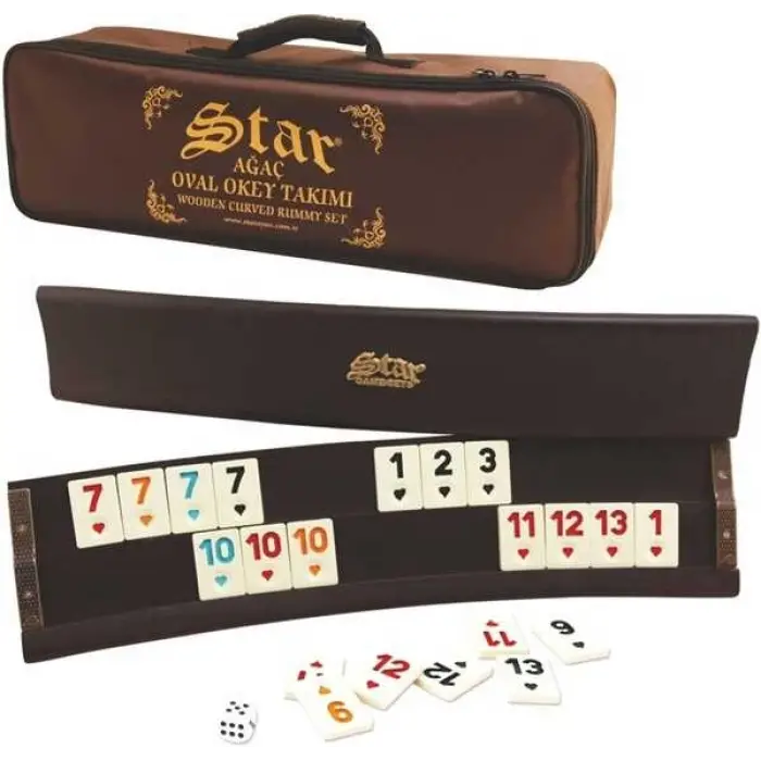 Star Ağaç Oval Okey Takımı