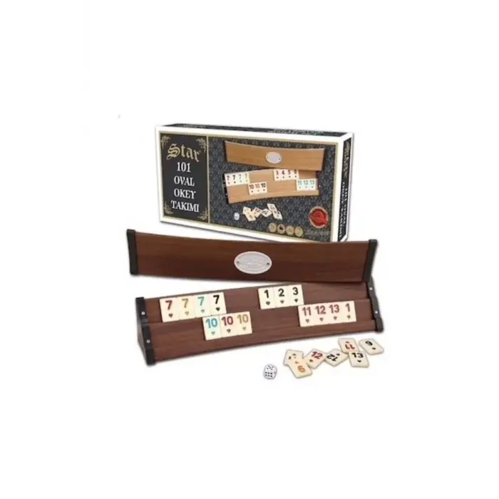 Star Okey 101 Oval Ahşap Okey Takımı 1010839