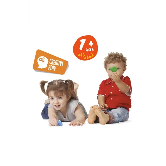 Teddy Şekilli Kirletmeyen Mum Boyalar 6lı