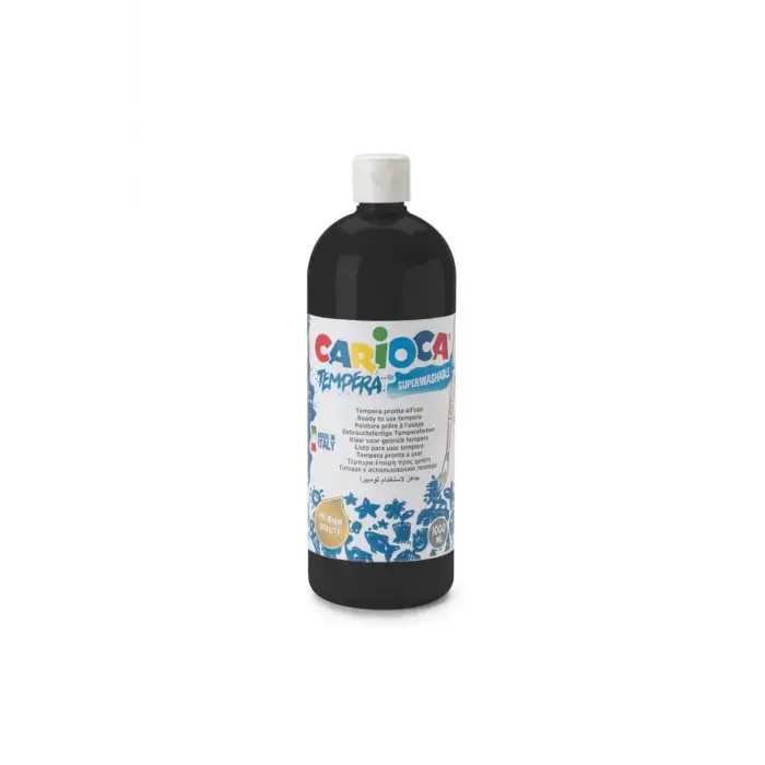 Tempera Boya - Siyah (SÜPER YIKANABİLİR) 1000ml - 1350gr / Plastik Şişede