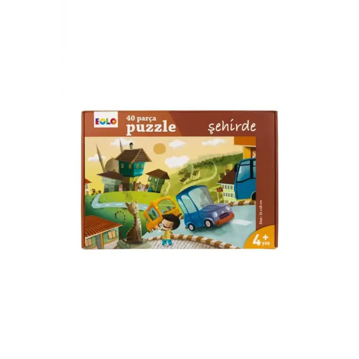 Yer Puzzle 40 Parça 2 Li Set ( Şehirde - Parkta )