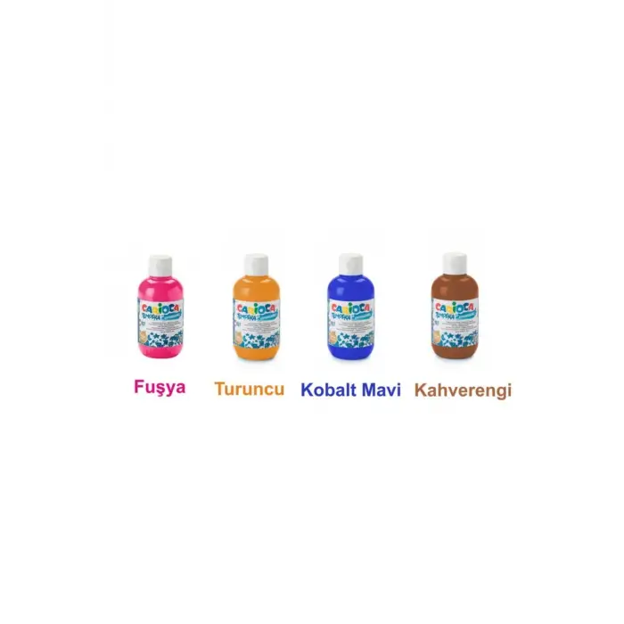 Yıkanabilir Guaj Boya 4 Renk 250 ml