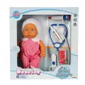 Sesli Bebelou Doktor Zamanı Bebek Seti 32 cm - Pembe