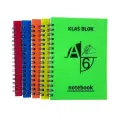Klas Bloknot Spiralli Plastik Kapak Kareli 72 YP A6