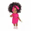 Siyahi Bebek 36 CM Kıyafetli Kız Bebek