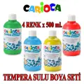 Tempera Yıkanabilir Sulu Boya Seti 4 Renk X 500 ml.