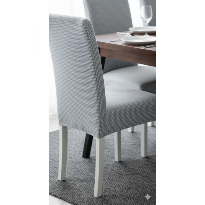 Likralı 6lı Sandalye Kılıfı Pamuklu Pitikare Yıkanabilir