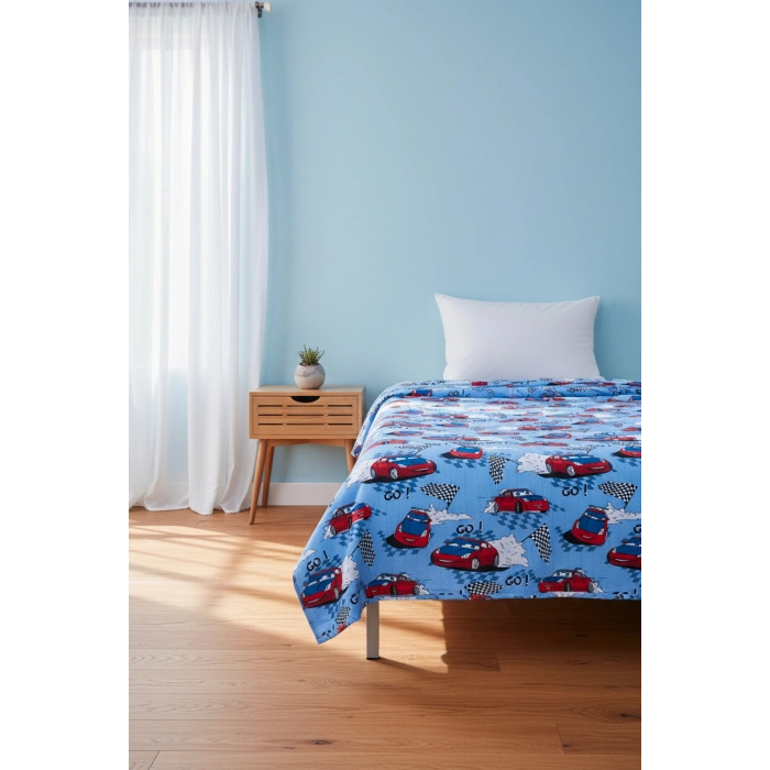 Tek Kişilik Pike Yatak Örtüsü 150x240 cm Taraftar Desen