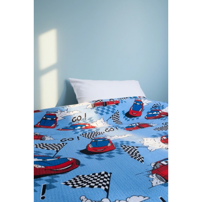 Tek Kişilik Pike Yatak Örtüsü 150x240 cm Taraftar Desen