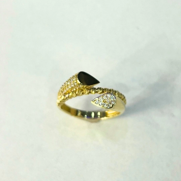 14 Ayar Altın İtalyan Damla Yüzük