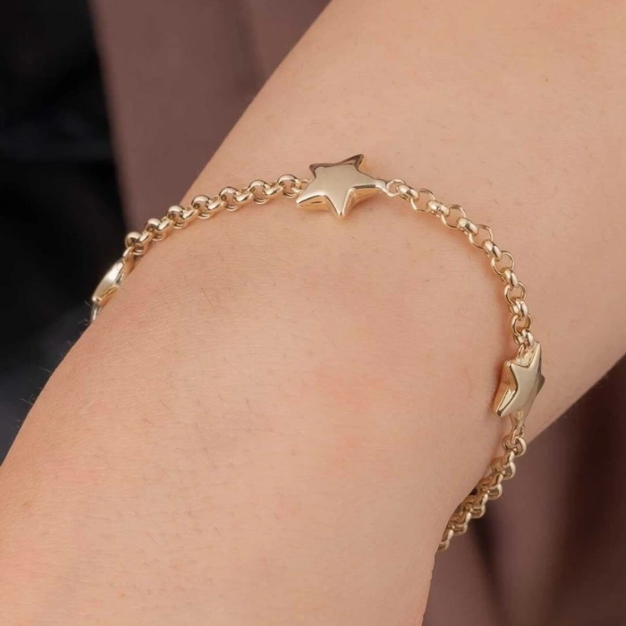Çoklu Yıldız Altın Bileklik