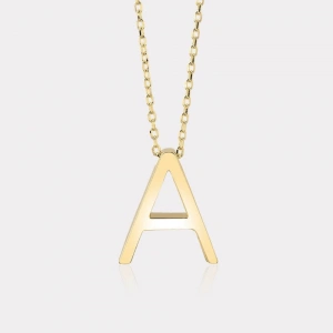 14 Ayar Altın Harf Kolye