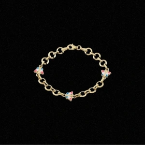 14 Ayar Altın Kelebek Motifli Çocuk Künyesi