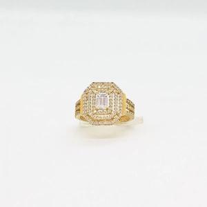 14 Ayar Altın Üç Kollu Baget Yüzük