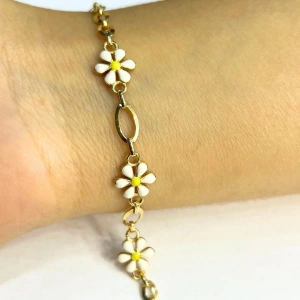 Altın Papatya Çocuk Bileklik