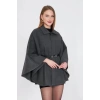 Kemerli kaşe panço antrasit pt
