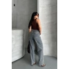 Palazzo bıyık kar yıkama buz mavi jeans pantolon d2008