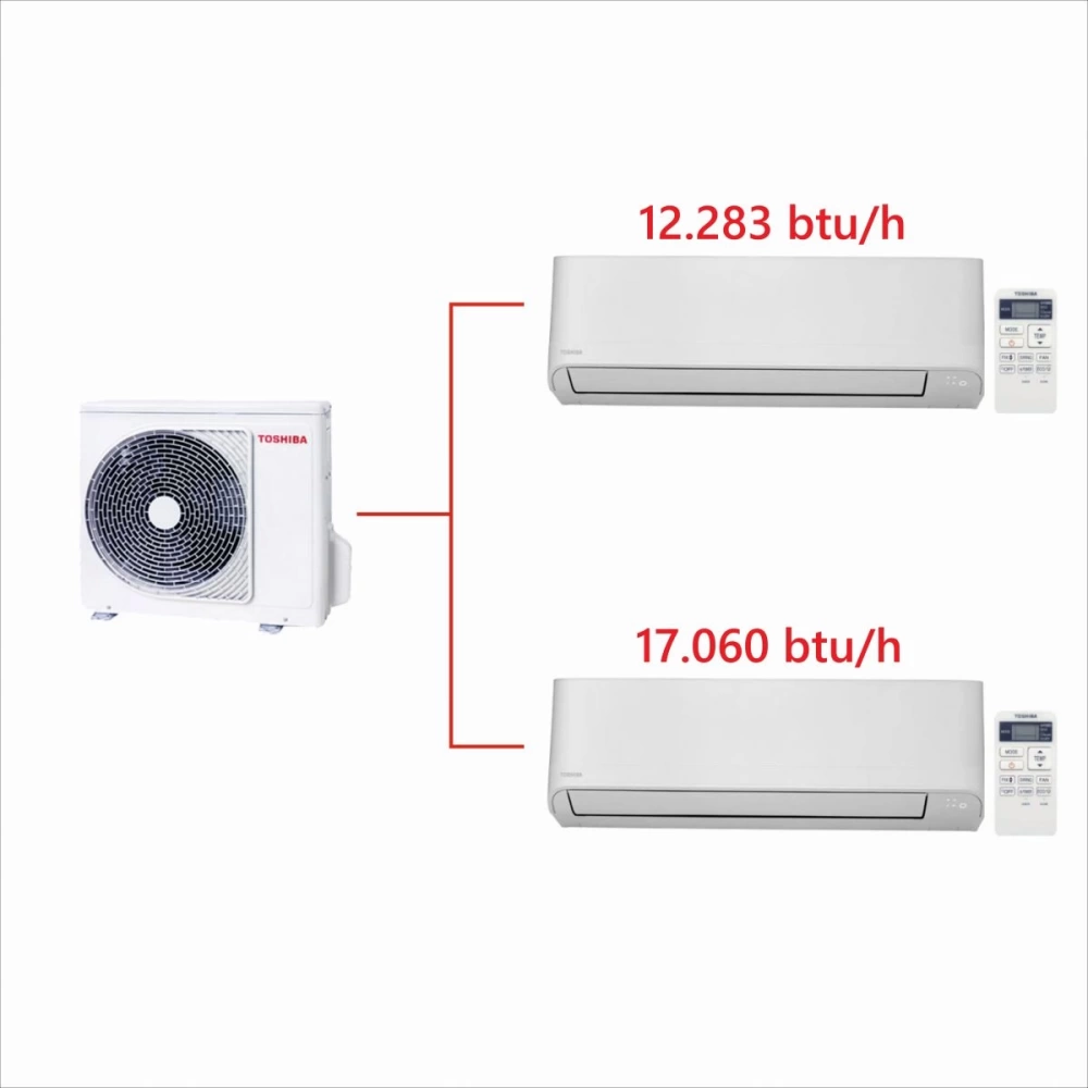 Toshiba 2M Multi Split Klima 12.000+17.000 BTU/h A+++
