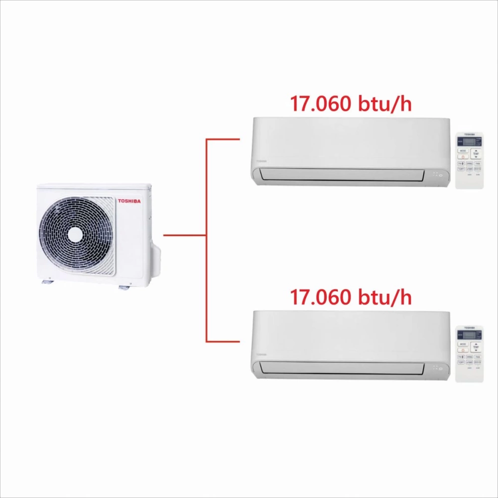 Toshiba 2M Multi Split Klima 17.000+17.000 BTU/h A+++