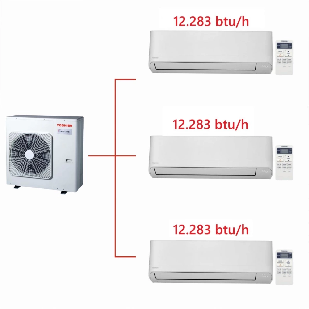 Toshiba 3M Multi Split Klima 12.000+12.000+12.000 BTU/h