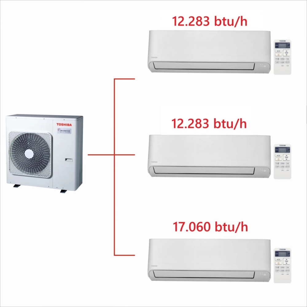 Toshiba 3M Multi Split Klima 12.000+12.000+17.000 BTU/h