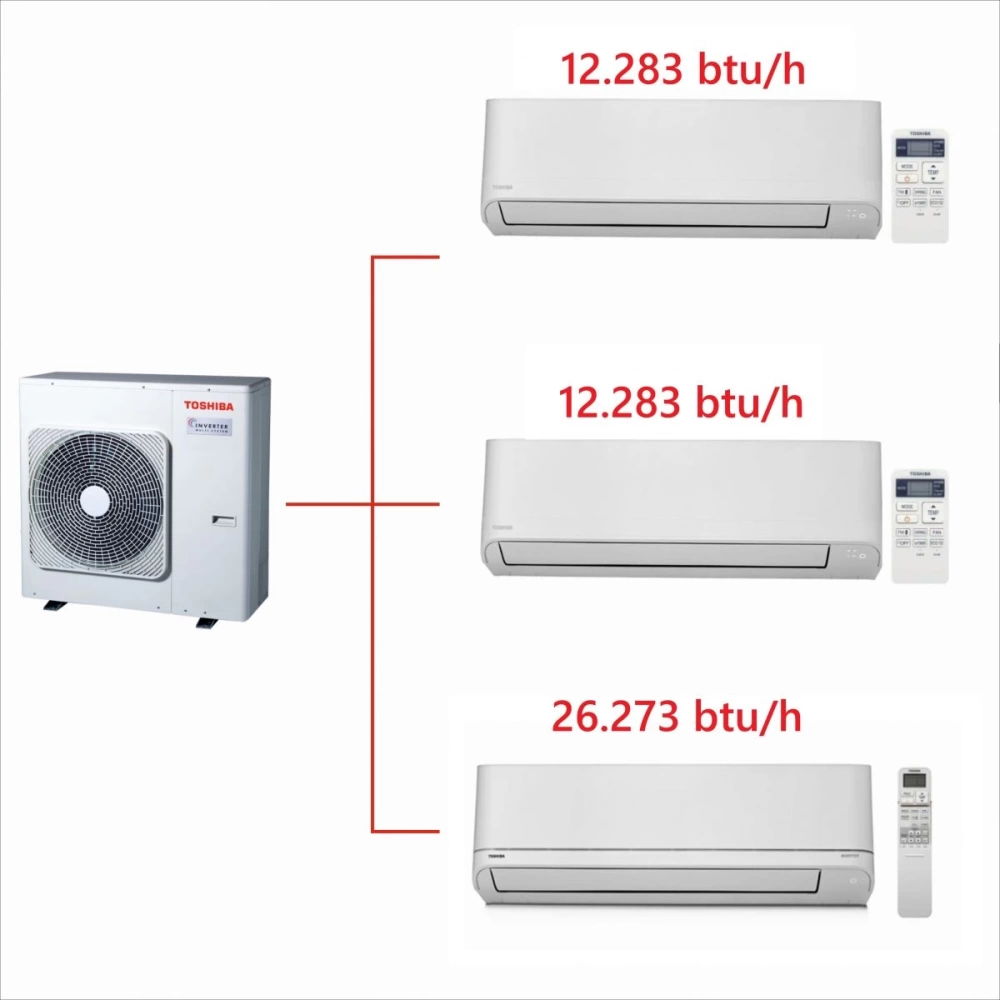 Toshiba 3M Multi Split Klima 12.000+12.000+24.000 BTU/h
