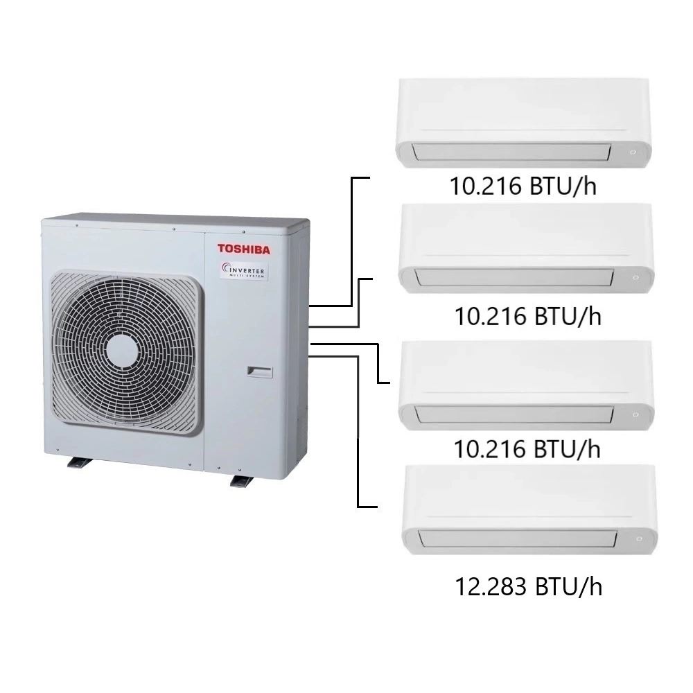 Toshiba 4M Multi Split Klima 10.000+10.000+10.000+ 12.000 BTU/h
