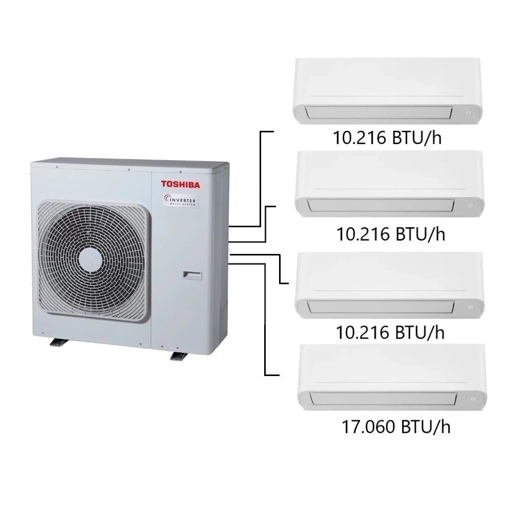 Toshiba 5M Multi Split Klima 10.000+10.000+10.000+ 17.000 BTU/h