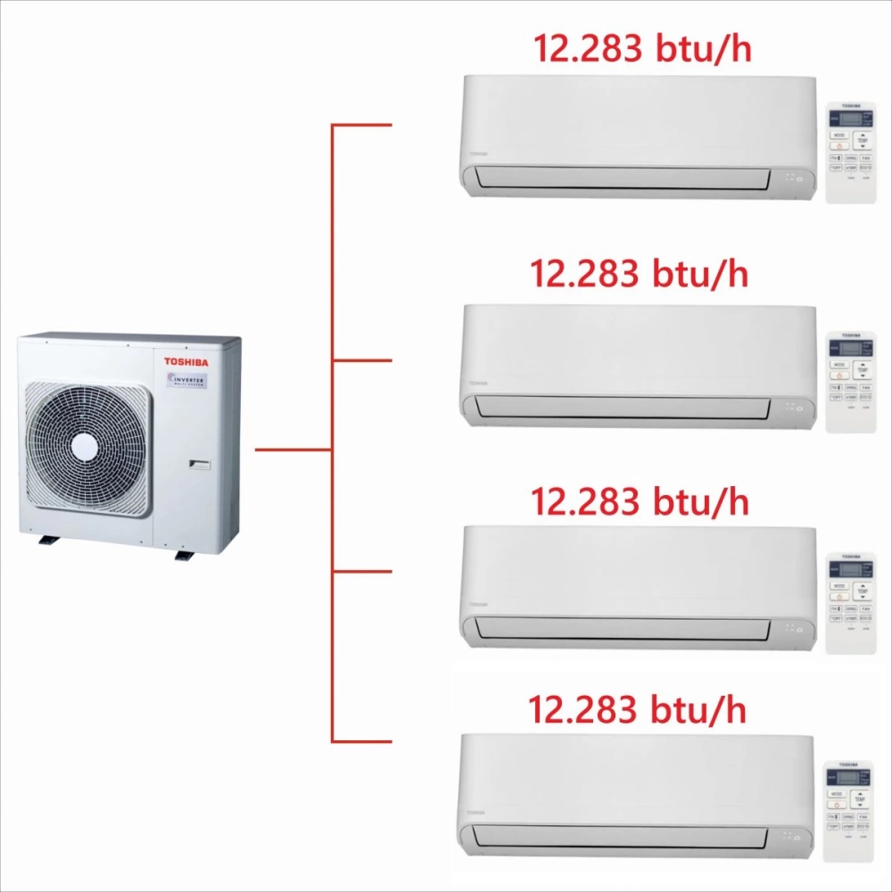 Toshiba 5M Multi Split Klima 12.000+12.000+12.000+ 12.000 BTU/h