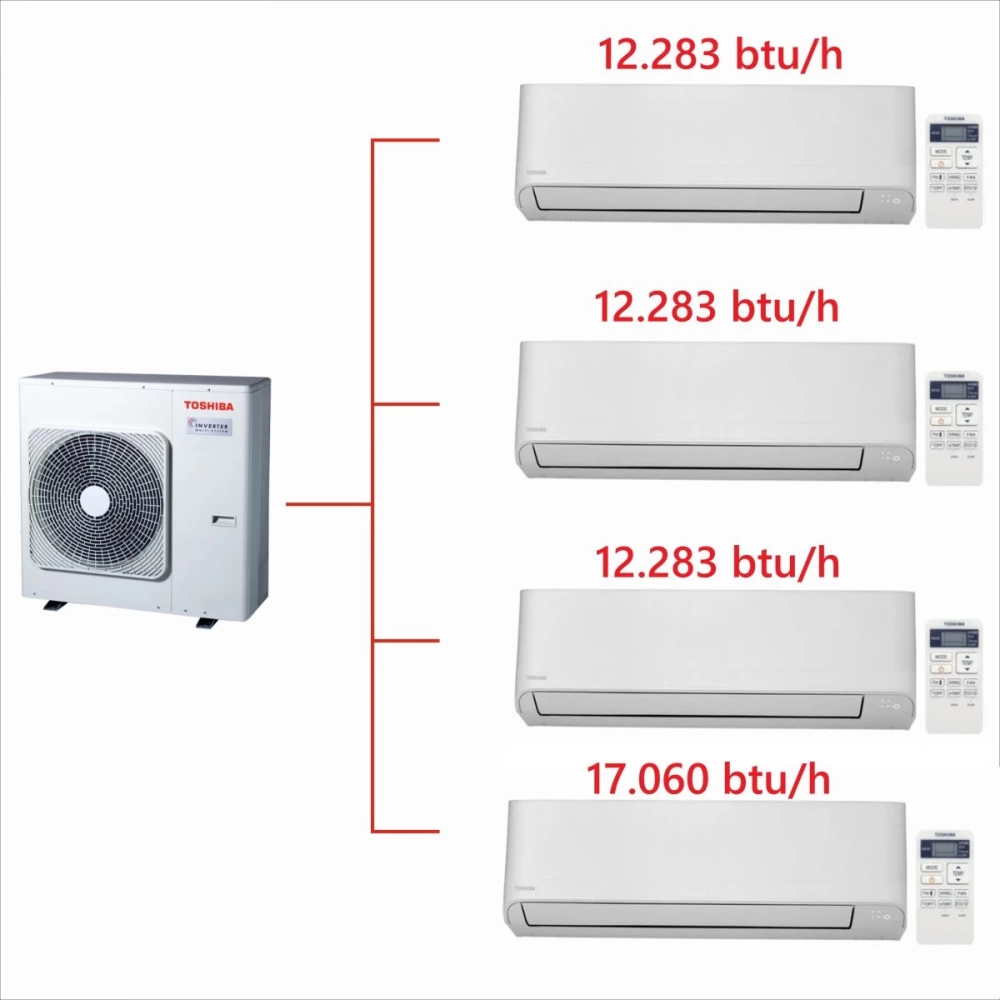 Toshiba 5M Multi Split Klima 12.000+12.000+12.000+ 17.000 BTU/h