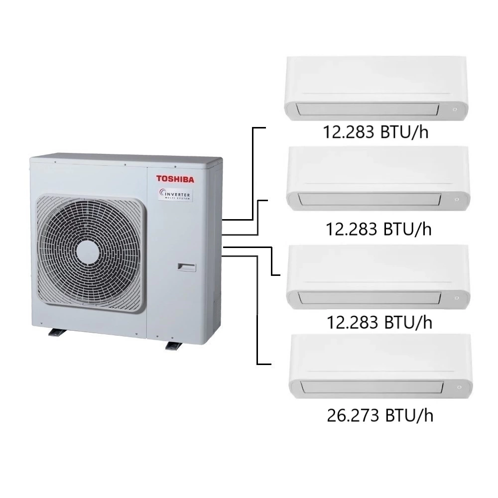 Toshiba 5M Multi Split Klima 12.000+12.000+12.000+ 24.000 BTU/h