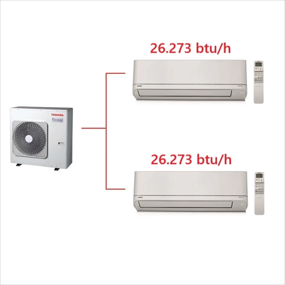 Toshiba 5M Multi Split Klima 24.000+24.000 BTU/h