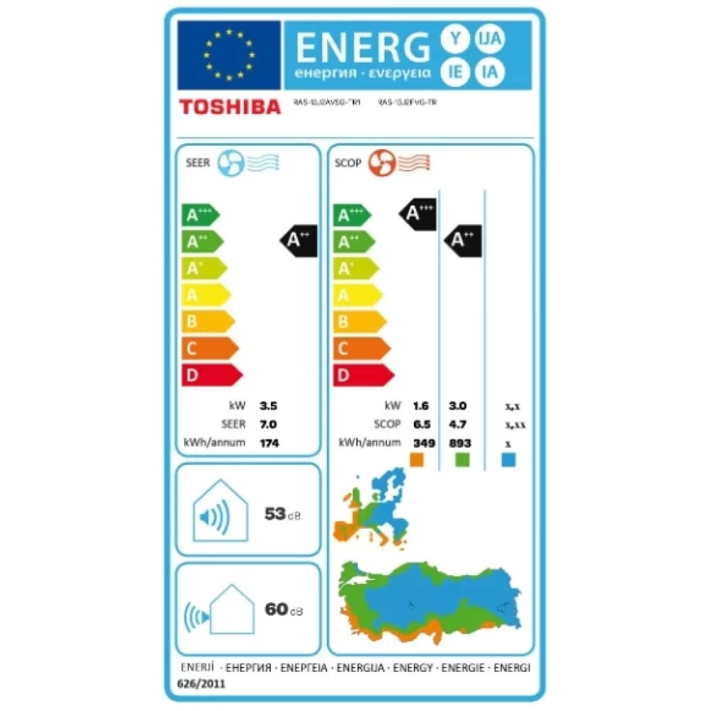 Toshiba Konsol RAS-13J2FVG-TR Tipi DC Inverter Split Klima A+++