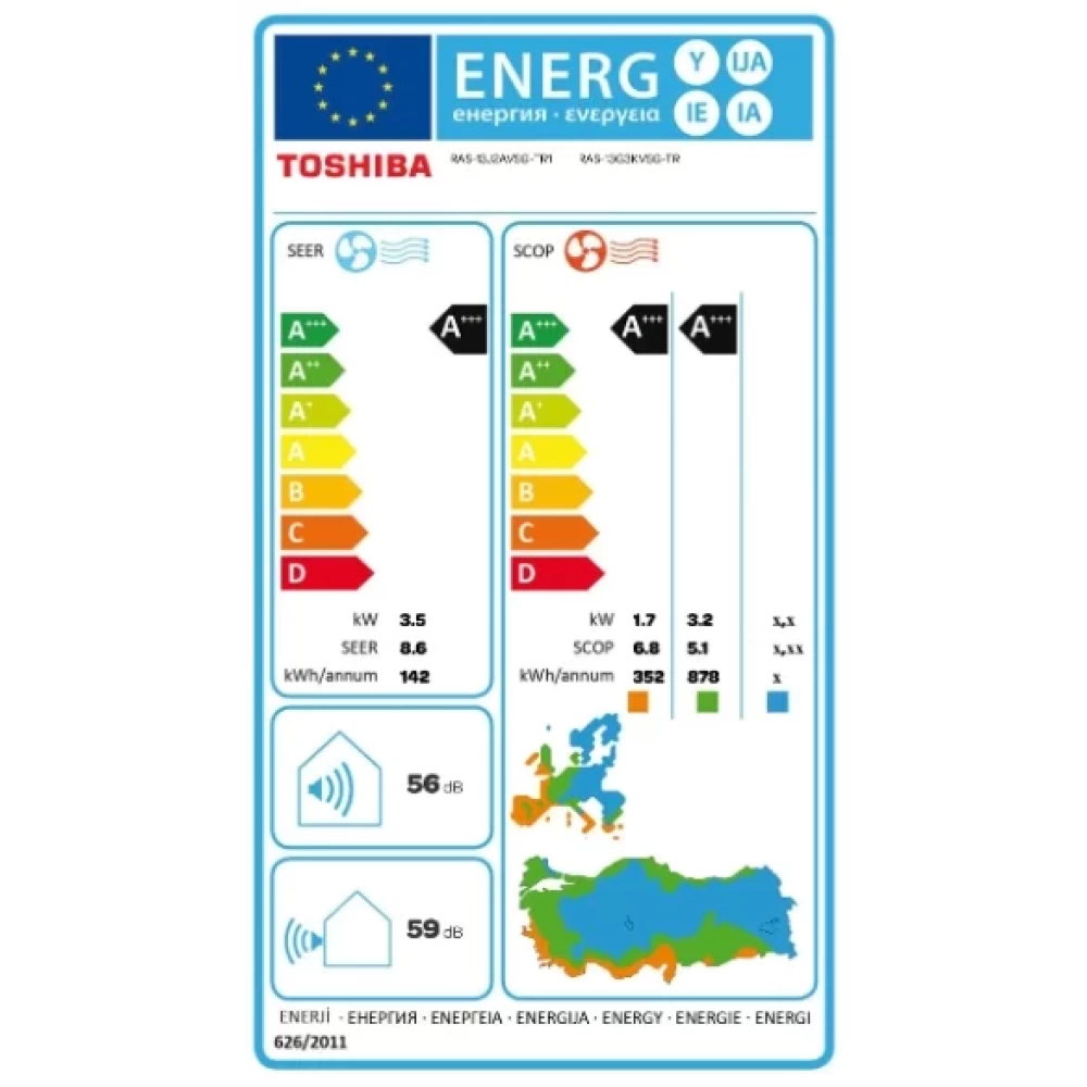 Toshiba Shorai Edge RAS-13G3KVSG-TR White İnverter Duvar Tipi A+++
