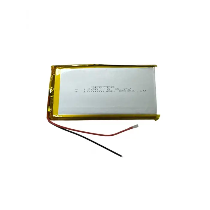 1260110 3.7V 10.000mAh Li-Polymer Pil (Devreli/1.5A)