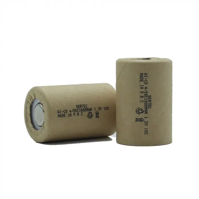 1.2V Ni-Cd 4/5 SC 1500 Mah Kağıt Şarjlı Pil 10C (Başsız/Flat Head)
