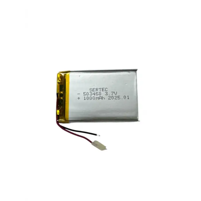 503450 3.7V 1000 MAh Li-Polymer Pil (Devreli/1.5A)