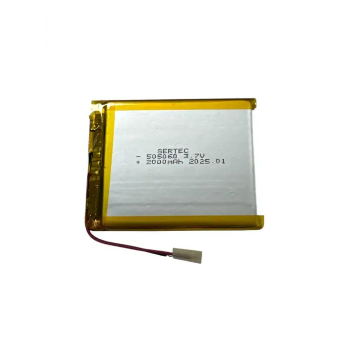 505060 3.7V 2000 mAh Li-Polymer Pil (Devreli/1.5A)