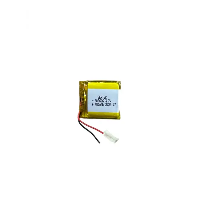 602626 3.7V 400mAh Li-Polymer Pil (Devreli/1.5A)