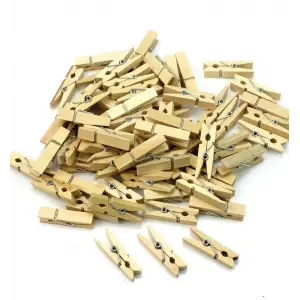 100 lü Ahşap Mandal 2.5 Cm 10 Paket - 1000 Adet