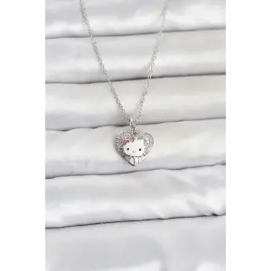 316L Çelik Zincir Gümüş Renk Kitty Model Kolye TJ-BKO11066