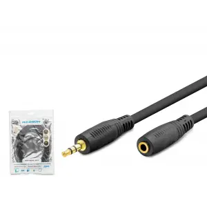 3.5 Mm Aux Uzatma Kablosu 5 M - Siyah HDX1020