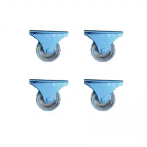 Furç Sabit Teker - 32MM - Şeffaf HKS236 - 4 Adet
