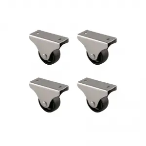 Furç Sabit Teker - 32MM - Siyah HKS228 - 4 Adet