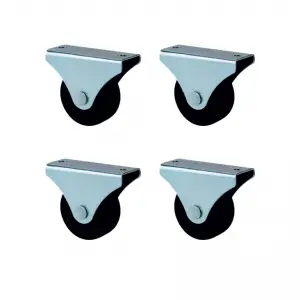 Furç Sabit Teker - 56MM - Siyah HKS231 - 4 Adet