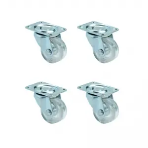 Furç Tablalı Bilyalı Teker - 32MM - Şeffaf HKS239 - 4 Adet