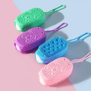 Kancalı Duş Kesesi Peeling Etkili Süngerli Silikon Banyo Lifi Asma